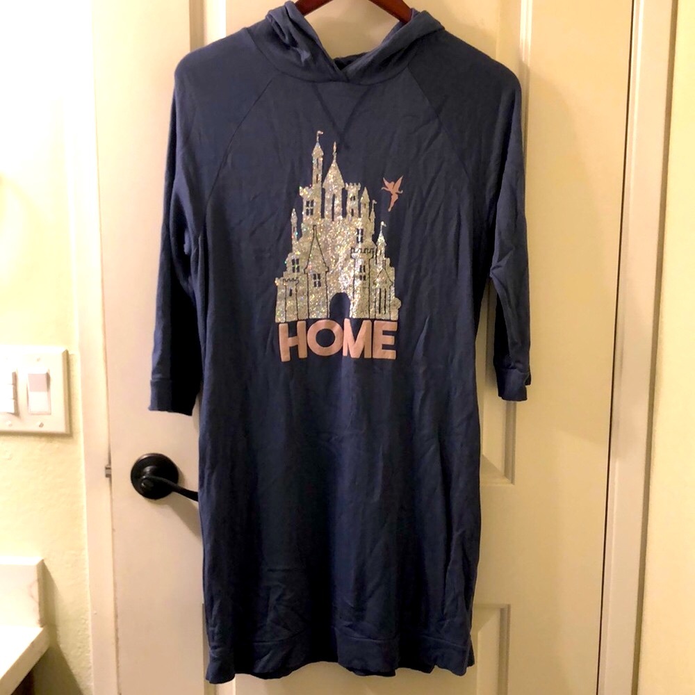 DISNEY PARKS “Home” Hoodie Dress, Sz M